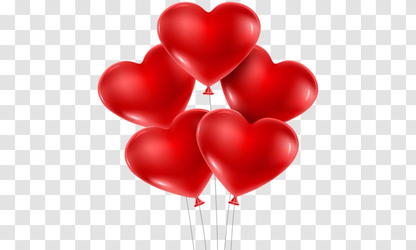Balloon Heart Valentine's Day Red Birthday - Love Transparent PNG
