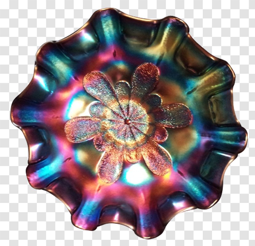 Carnival Glass Tableware Bowl Cobalt Blue Urn - Kaleidoscope - Headdress Transparent PNG