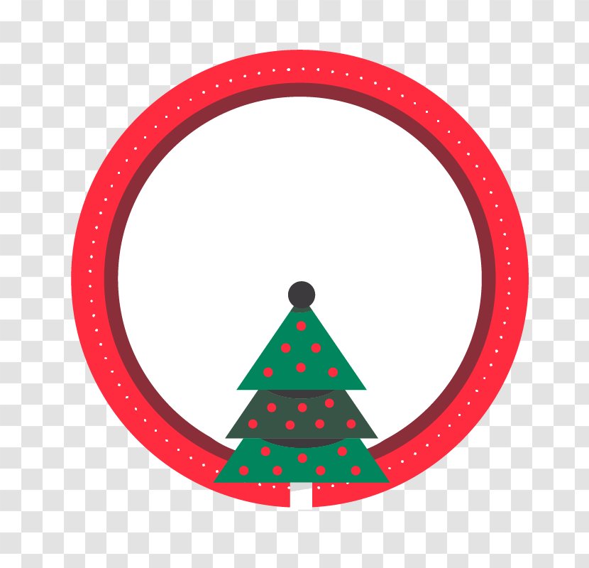 Christmas Tree Holiday - Ornament - Round Label Transparent PNG