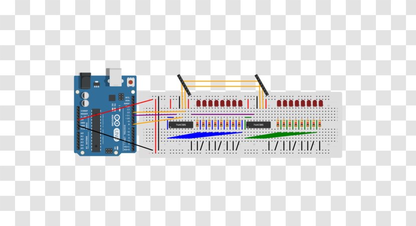 Arduino Relay Servomotor Electronics Lead - Electronic Circuit - Led Transparent PNG