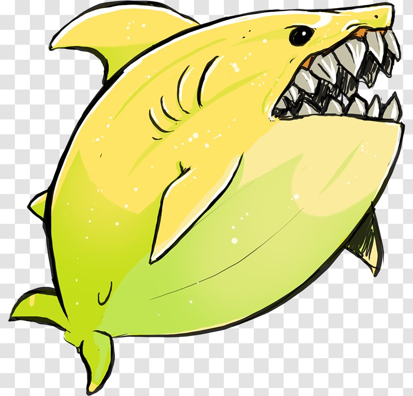 Lemon Shark Drawing Clip Art - Cartoon Transparent PNG