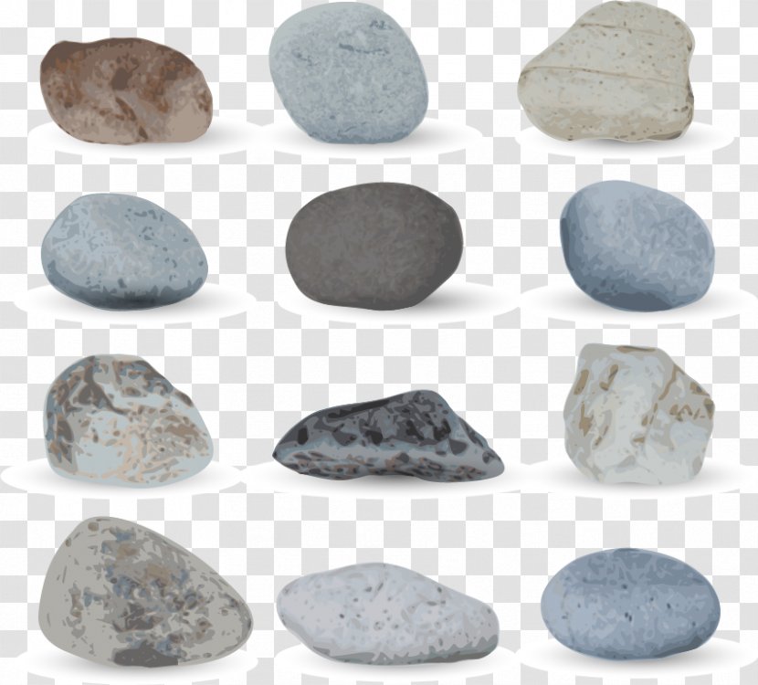 Rock Pebble - Point - Stone Design Vector Material, Transparent PNG