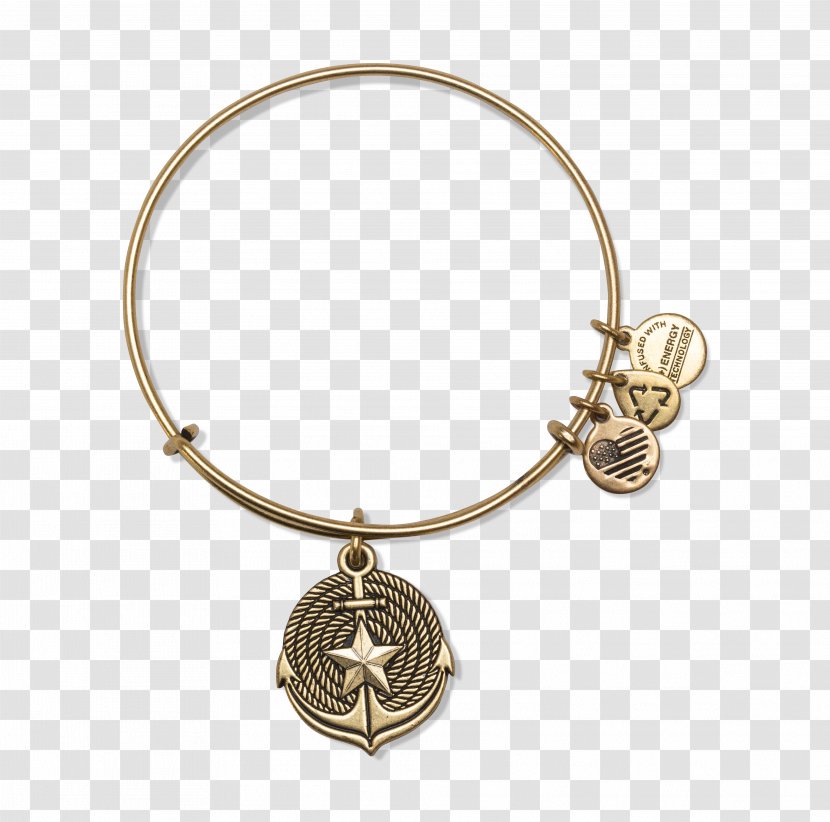 Earring Charm Bracelet Bangle Necklace - Brass - Gold Anchor Transparent PNG