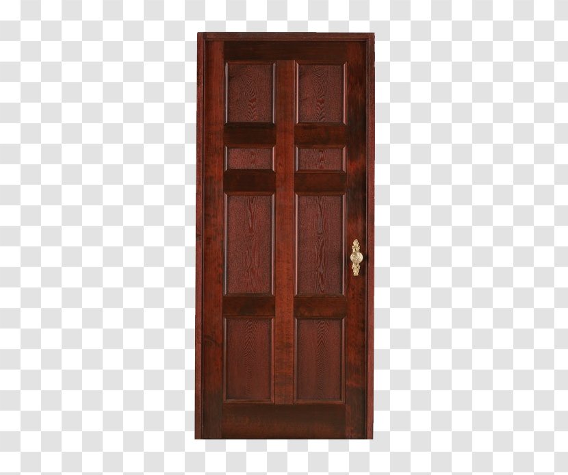 Hardwood Wood Stain Door - Closed Brown Teak Doors Transparent PNG
