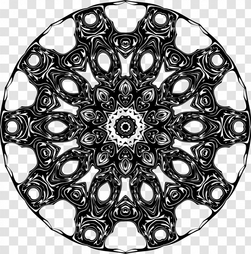 Mandala Frame - Black And White - Monochrome Photography Transparent PNG