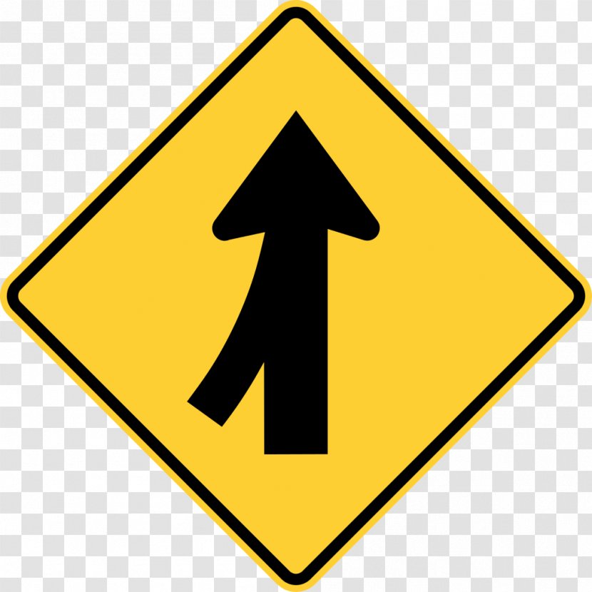 Traffic Sign Merge Lane Warning - *2* Transparent PNG