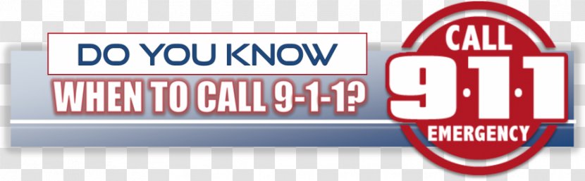 Logo Brand Banner Trademark - Sign - Call 911 Transparent PNG