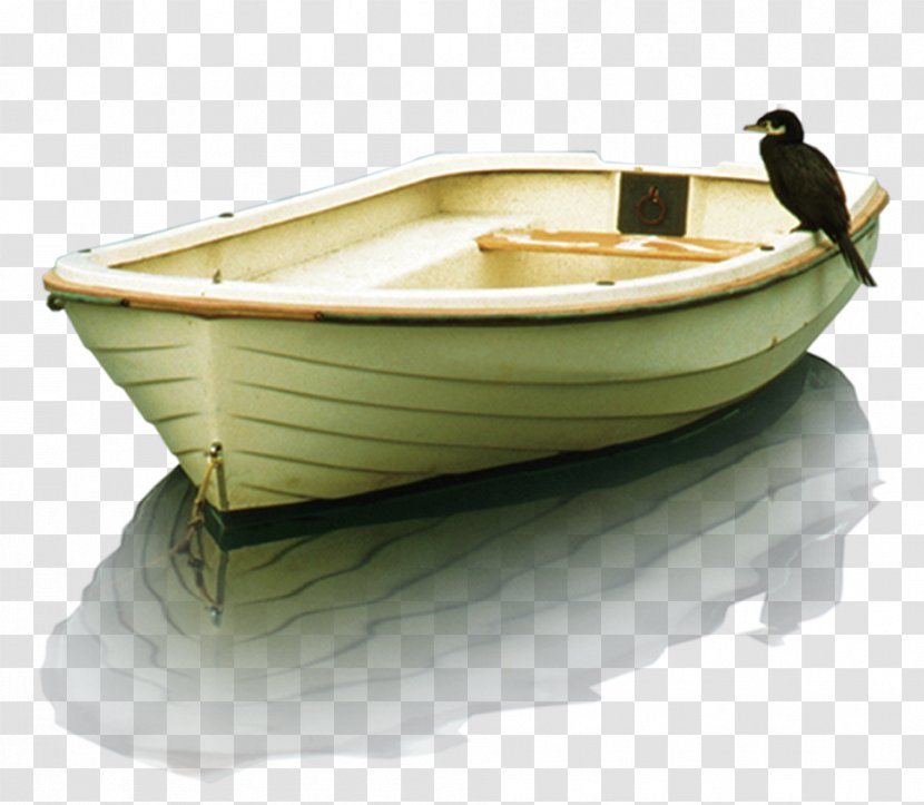 Boat Watercraft Download - Cartoon - Ferry,White Boat,Wood Boats,Birds Transparent PNG