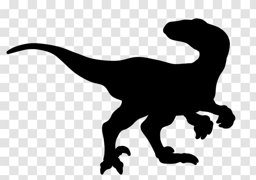 Velociraptor Tyrannosaurus Clip Art Line Silhouette - Claw Transparent PNG