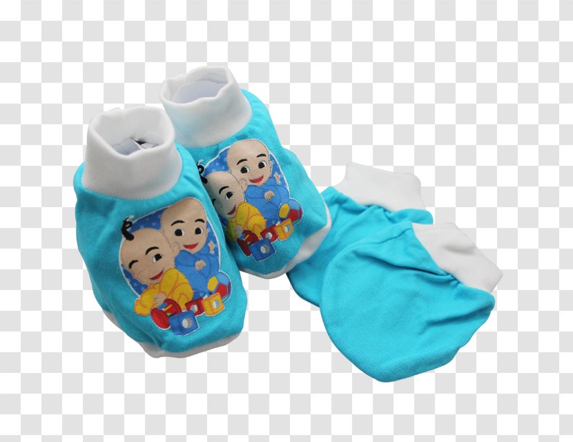 Slipper Sock Shoe Turquoise - Baby Toddler Gloves Mittens Transparent PNG