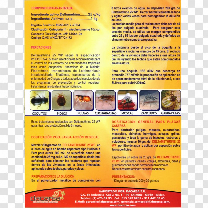 Deltamethrin Insecticide Leishmaniasis Pyrethroid Tríptic - Preventive Healthcare - Folleto Transparent PNG