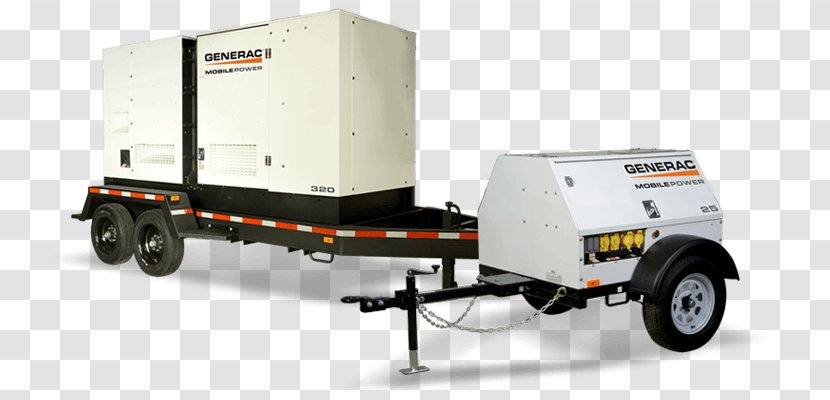 Electric Generator Engine-generator Generac Power Systems Electricity Standby - Trailer - Construction Transparent PNG