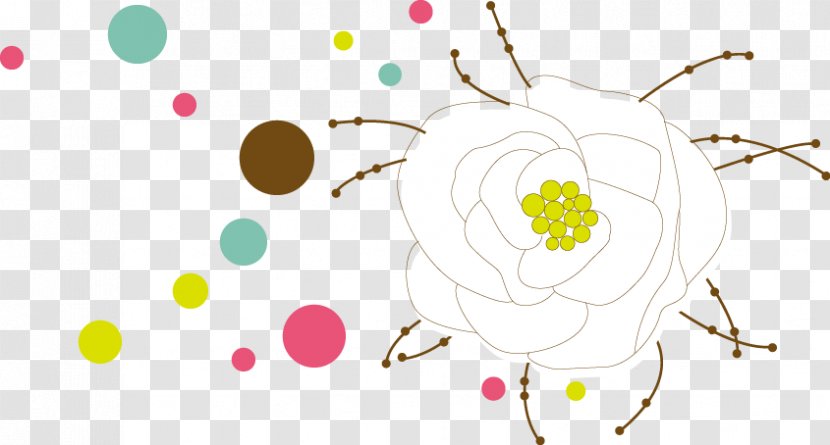 Cartoon Drawing Euclidean Vector - White Rose Transparent PNG