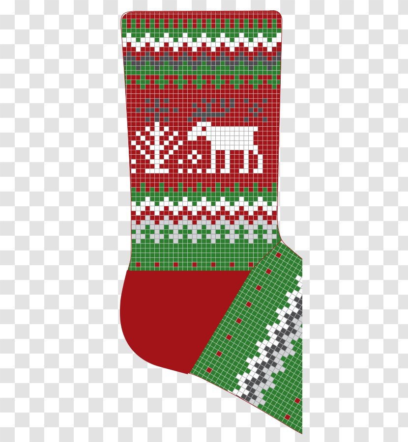 Christmas Stockings Knitting Pattern Textile - Stocking Transparent PNG