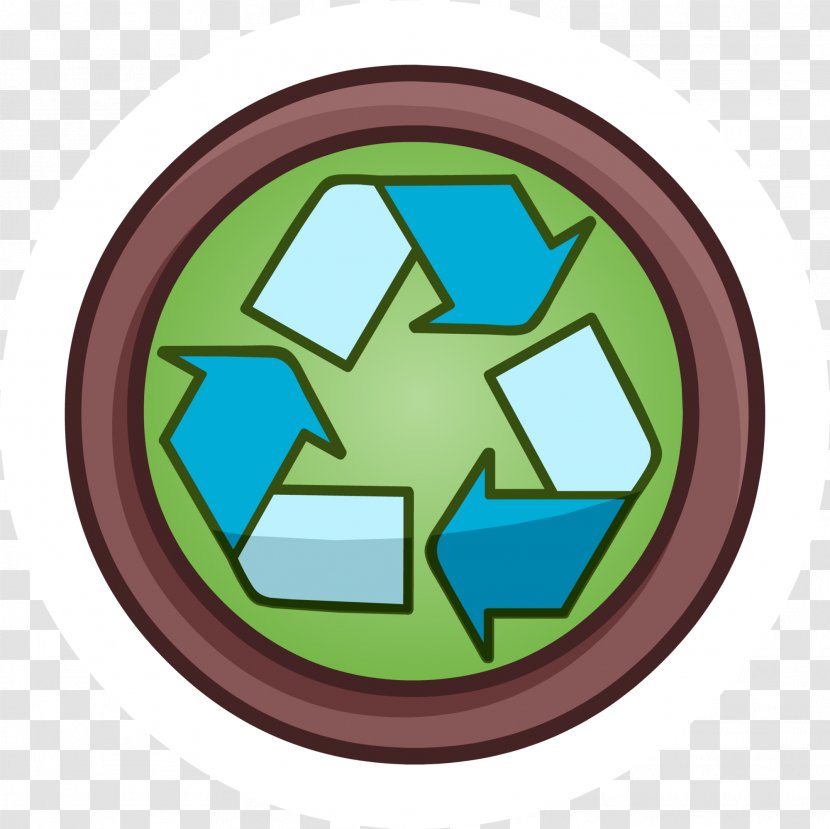 Club Penguin Recycling Symbol Waste Clip Art - Ball - Pin Transparent PNG