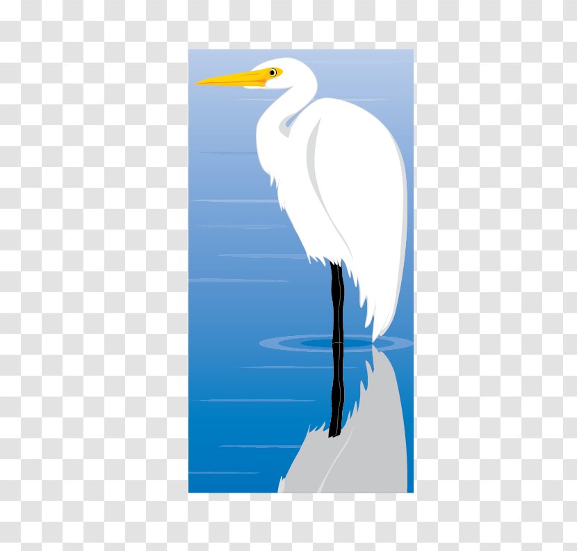 Great Egret Clip Art Bird Vector Graphics - Crane Transparent PNG