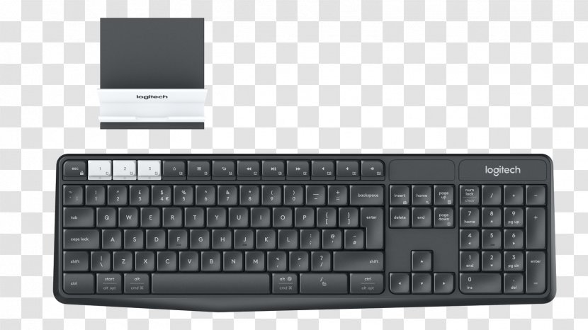 Computer Keyboard Mouse Wireless Laptop Logitech - Numeric Keypad Transparent PNG
