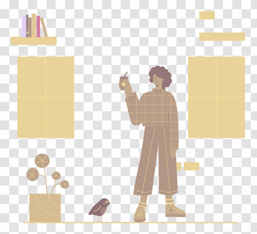 Staying Home Woman Transparent PNG