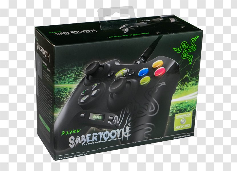 Xbox 360 Controller Game Controllers Razer Inc. Sabertooth Elite - Gadget - Saber-tooth Transparent PNG