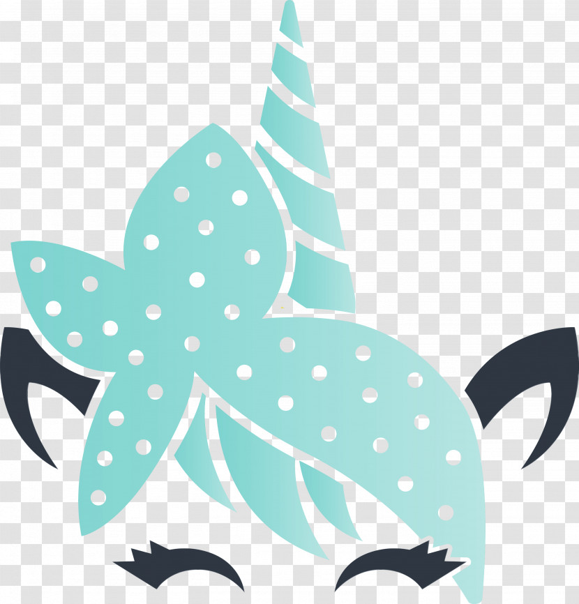 Aqua Turquoise Pattern Leaf Plant Transparent PNG