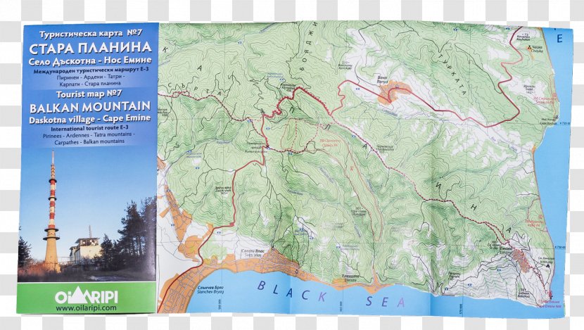 Kom Peak Tourist Map Kom–Emine Trail Transparent PNG