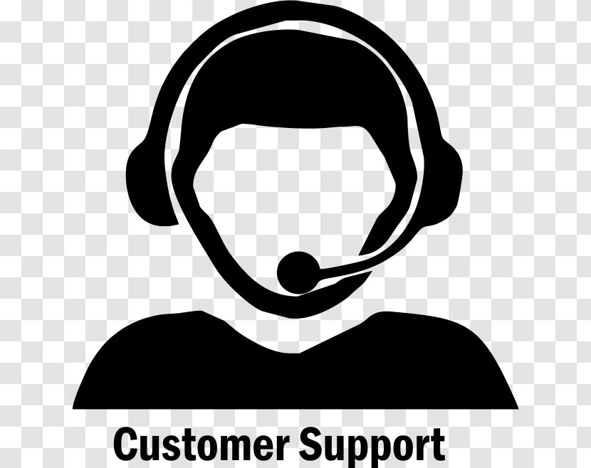 Customer Service Help Desk - Black And White - Text Transparent PNG