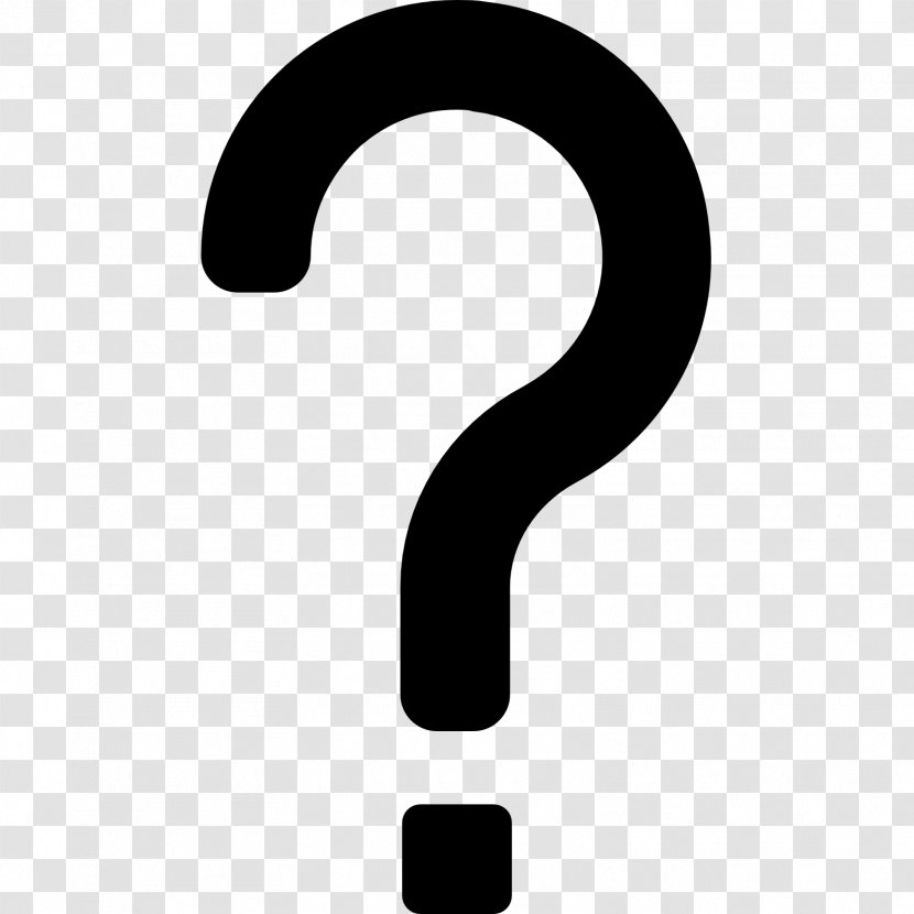 Question Mark Symbol Download - Black And White - Face Transparent PNG