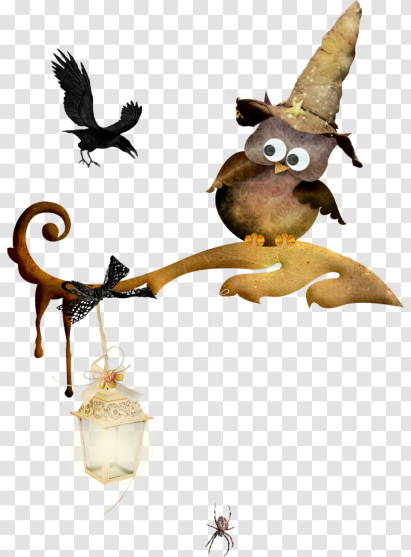 Halloween Drawing Owl Raven - Wing Transparent PNG