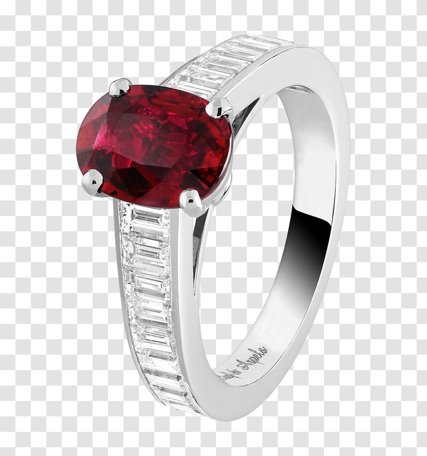 Engagement Ring Ruby Van Cleef & Arpels Gemstone - Fashion Accessory - Billing Division Of The Products In Kind Diamond Pieces Red ​​ring Transparent PNG