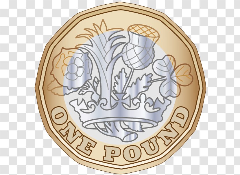 Coins Of The Pound Sterling One Clip Art - Two Pounds - Silver Coin Transparent PNG