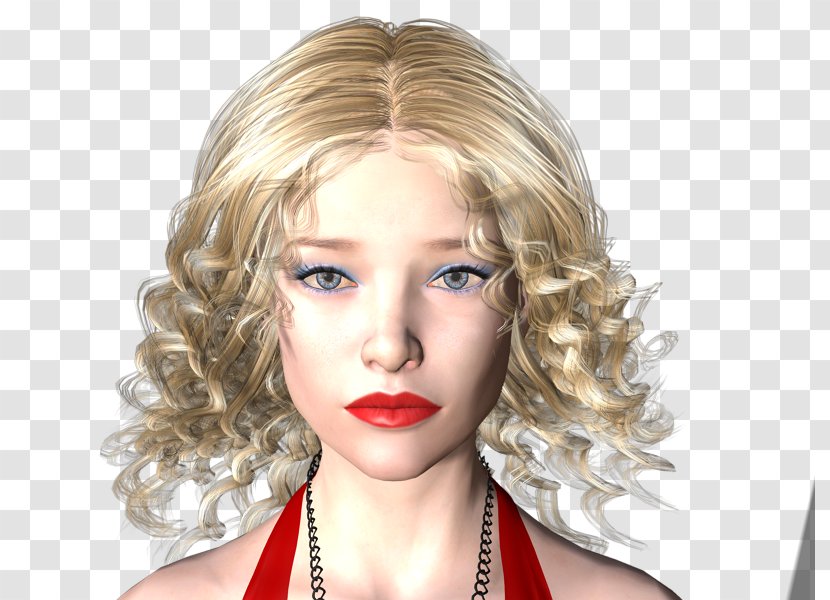 Blond Hair Coloring Ringlet Long - Frame Transparent PNG