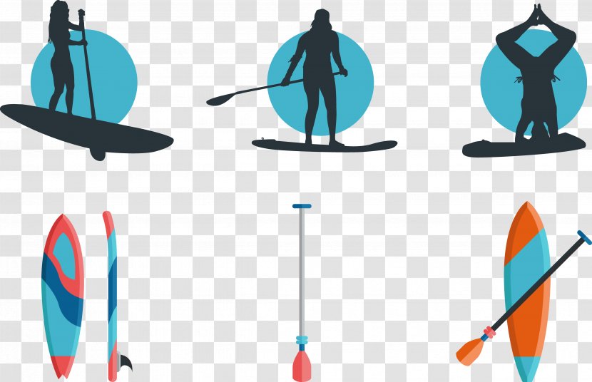 Standup Paddleboarding Rowing - Oars Transparent PNG