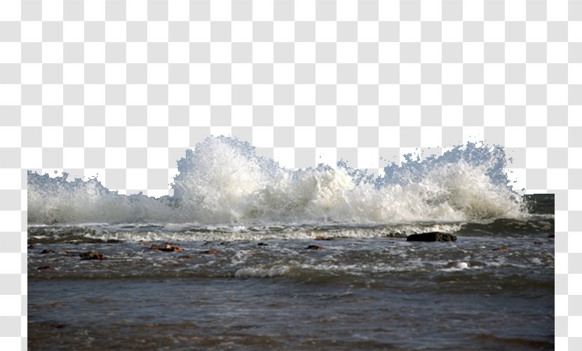 Shore Sea Wind Wave - Coastal And Oceanic Landforms - Seawater Surged Transparent PNG
