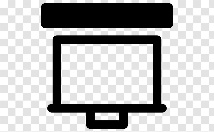 Computer Monitors Line White Font - Black M - Businees Transparent PNG