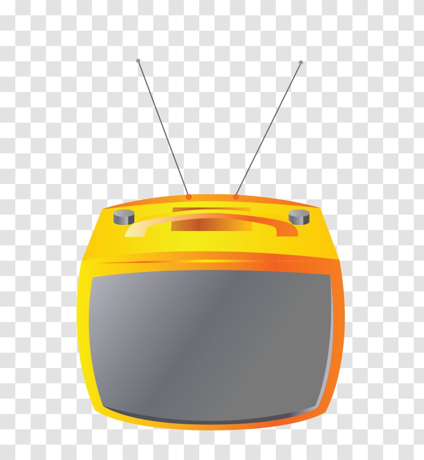 Television Set Yellow - Home Appliance - Cute TV Transparent PNG