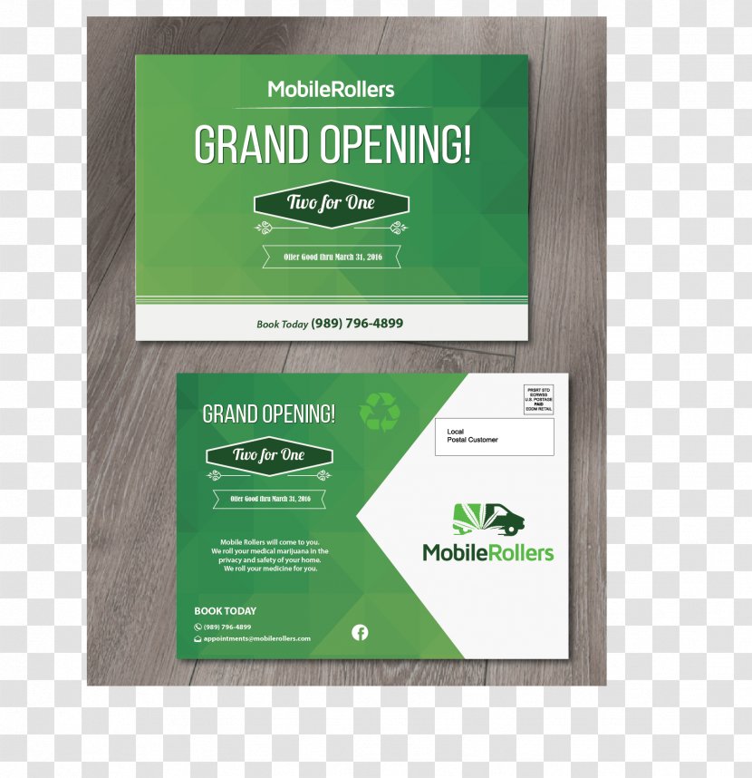 Green Brand Font - Grand Opening Flyer Transparent PNG