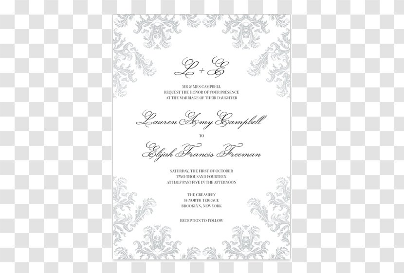 Wedding Invitation Convite Heather Lind Font - Poster Transparent PNG
