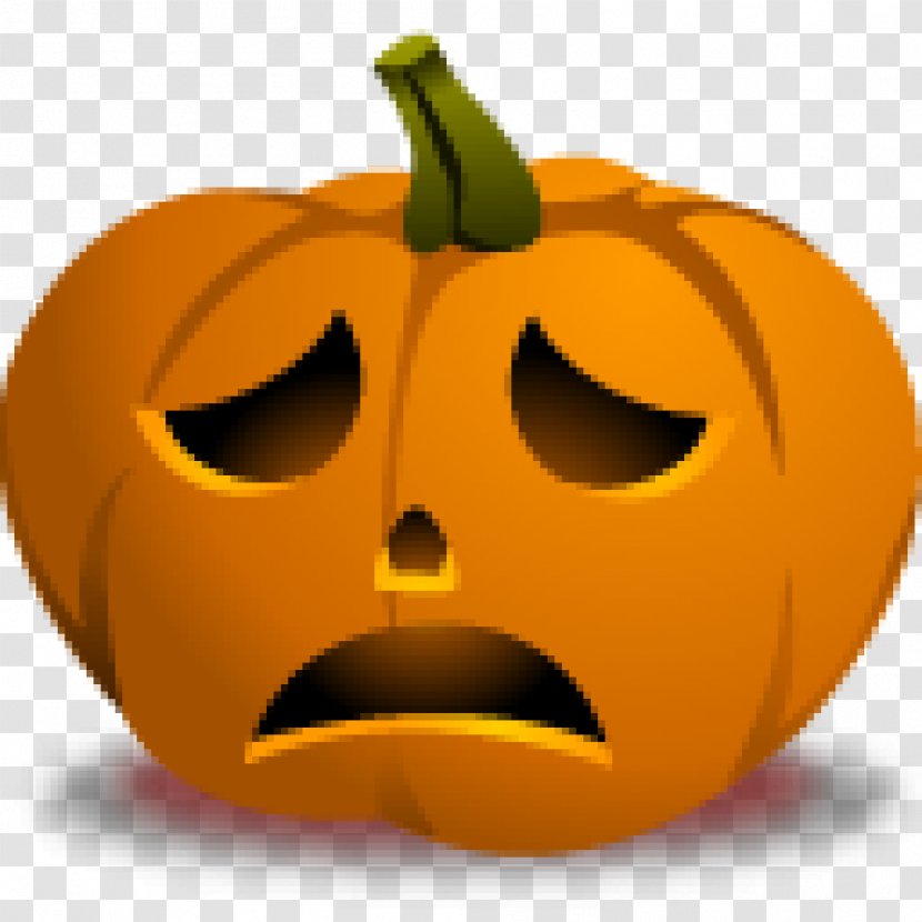 Jack-o'-lantern Pumpkin Face Sadness Clip Art - Apple - Halloween Transparent PNG