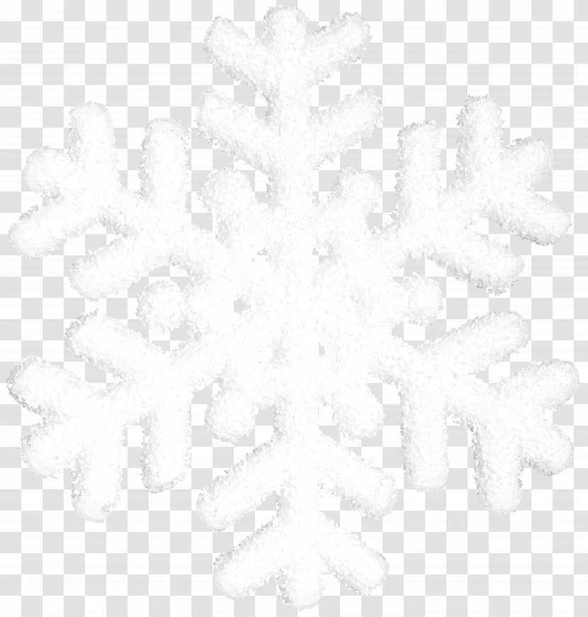 Black And White Snowflake Tree Pattern - Monochrome - Transparent Clip Art Transparent PNG
