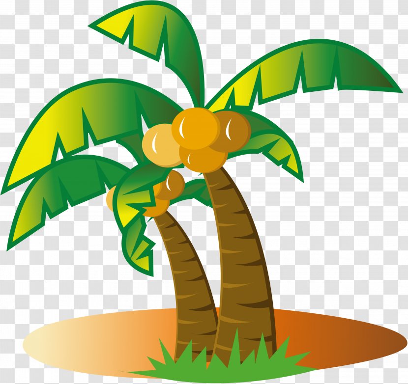 Clip Art Palm Trees Coconut Leaf ココヤシ - Plants Transparent PNG