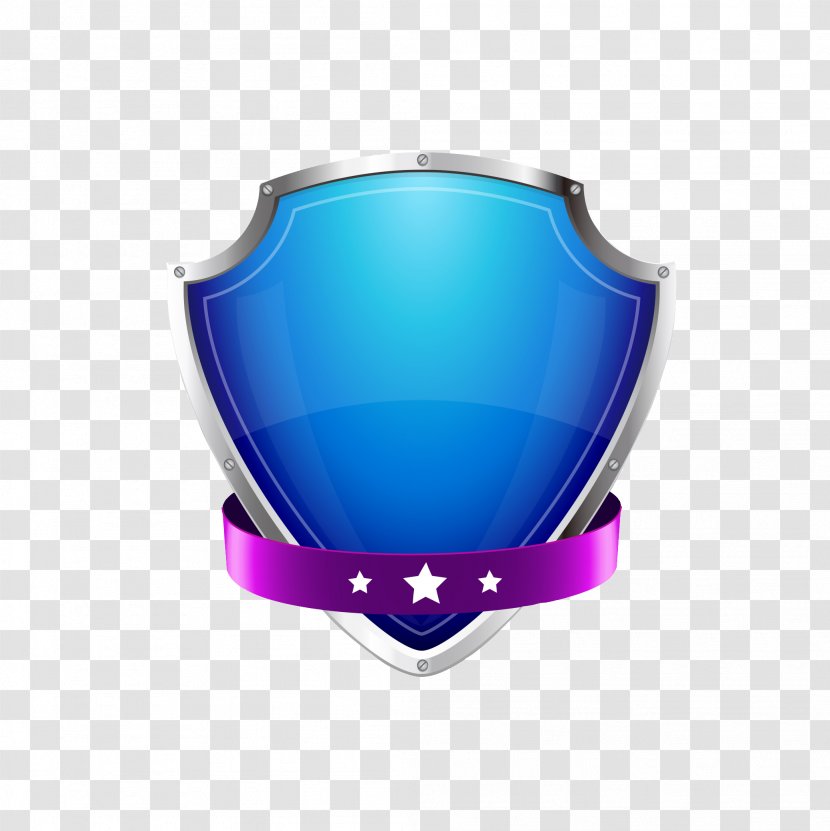 Shield Logo Adobe Illustrator - Electric Blue - Cartoon Quasi-blue Transparent PNG