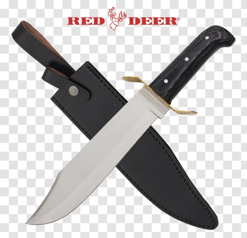Bowie Knife Hunting & Survival Knives Red Deer Throwing - Utility Transparent PNG
