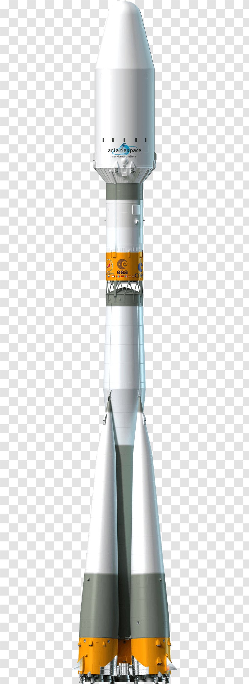 Soyuz At The Guiana Space Centre Rocket Launch Vehicle Arianespace - Sputnik - Manned Spaceship Transparent PNG