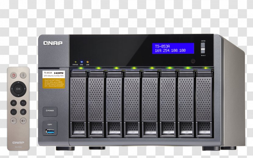 QNAP TS-453A Network Storage Systems Systems, Inc. Intel 10 Gigabit Ethernet - Technology Transparent PNG