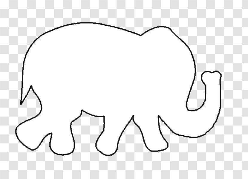 Horse Cat Lion Template Elephant - Cartoon - Outline Cliparts Transparent PNG
