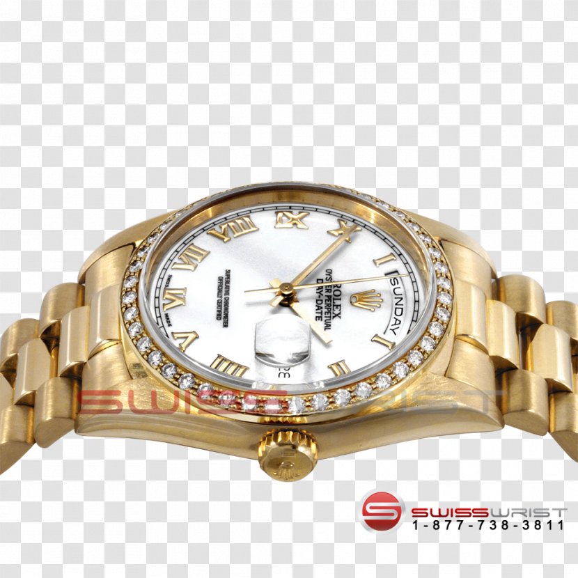 Colored Gold Rolex Day-Date Watch Strap - Blingbling Transparent PNG