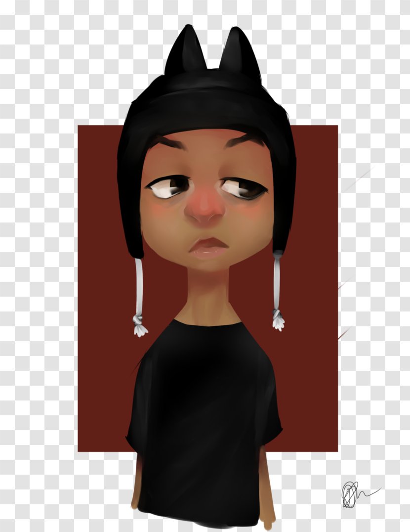 Nose Animated Cartoon Hat - Black Hair Transparent PNG