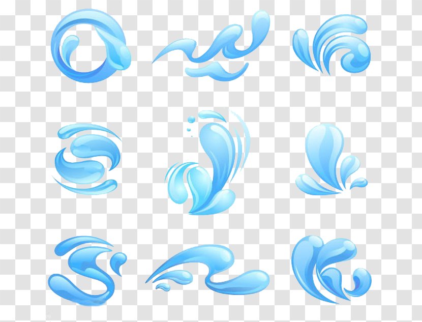 Drop Splash Water Clip Art - Blue Drops Of Droplets Transparent PNG