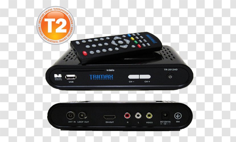 TV Tuner Cards & Adapters DVB-T2 Trimax Tr-2012HD Television - Multimedia - Isoiec 8859 Transparent PNG