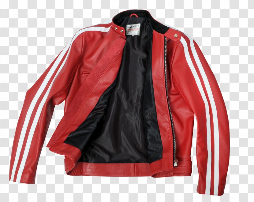 Leather Jacket Sleeve - Red White Stripes Transparent PNG